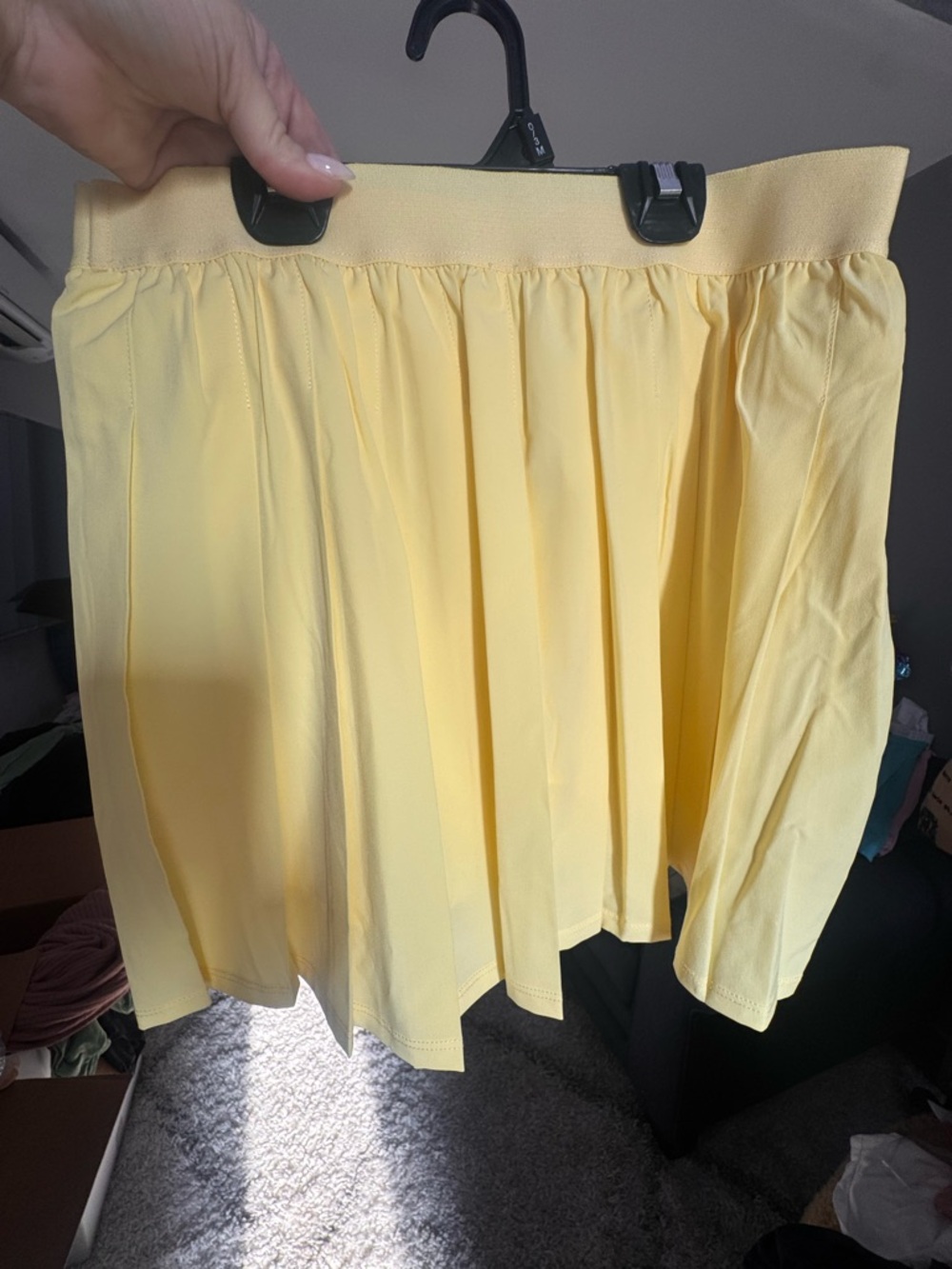 Pleated Yellow Skirt